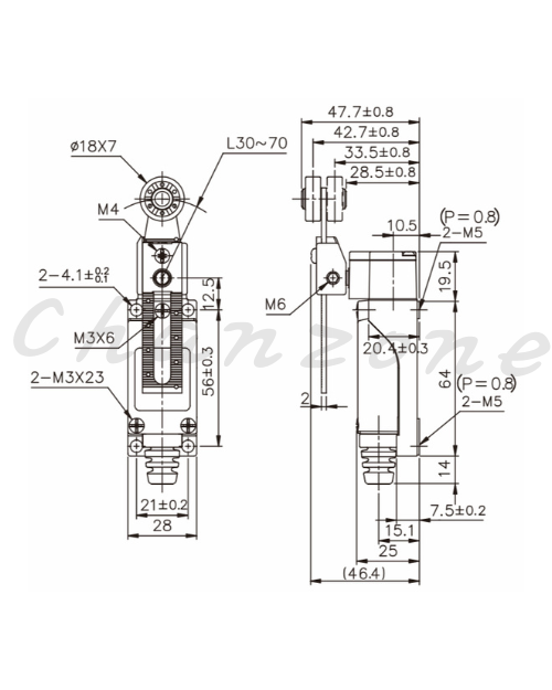 天得科技 小型立式限動開關 TZ-8108