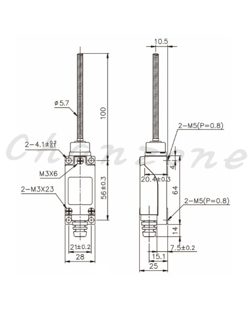 天得科技 小型立式限動開關 TZ-8167