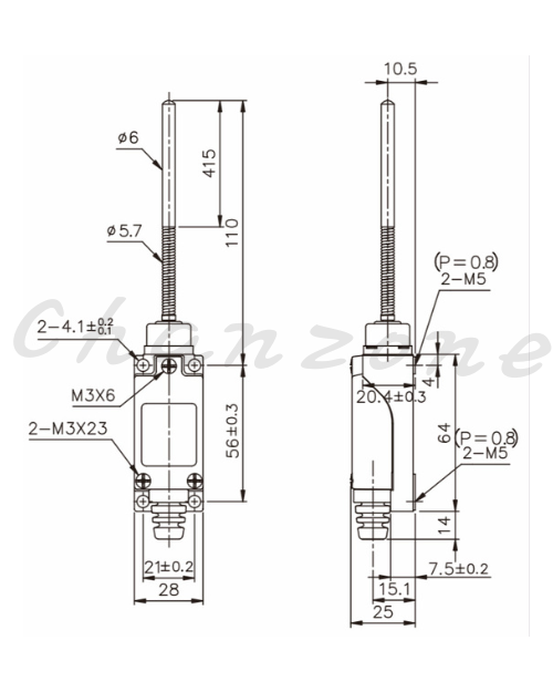 天得科技 小型立式限動開關 TZ-8168