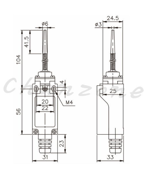 天得科技 小型立式限動開關 TZ-9166
