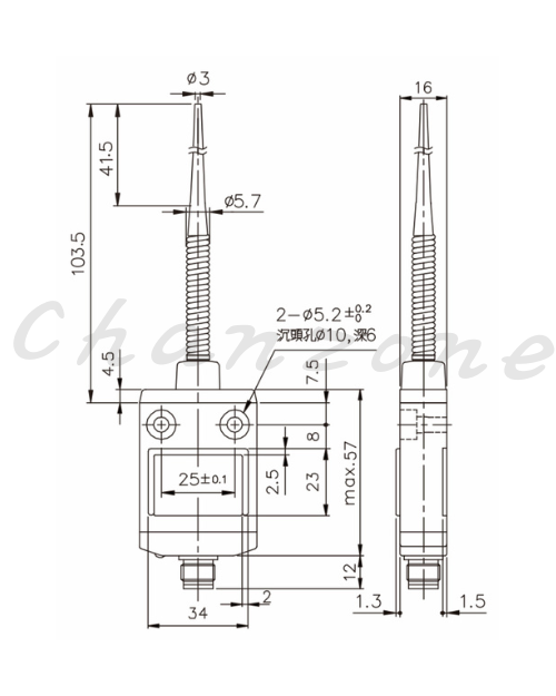 天得科技 小型限動開關 TZP-3166