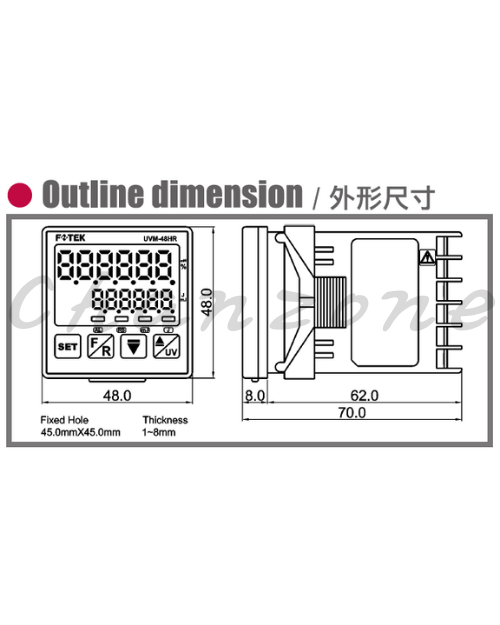陽明電機 UV系列 壽命表 UVT-48R/HR-mA/RS