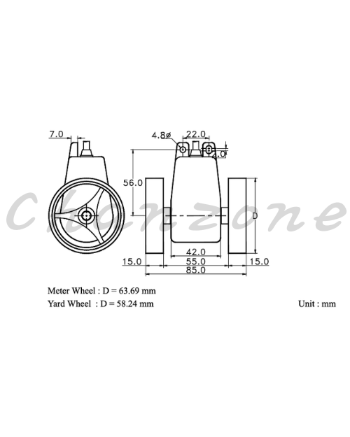 陽明電機 WE系列-米輪 長度發訊器(砲台) WE-M2T/M3T/M4T