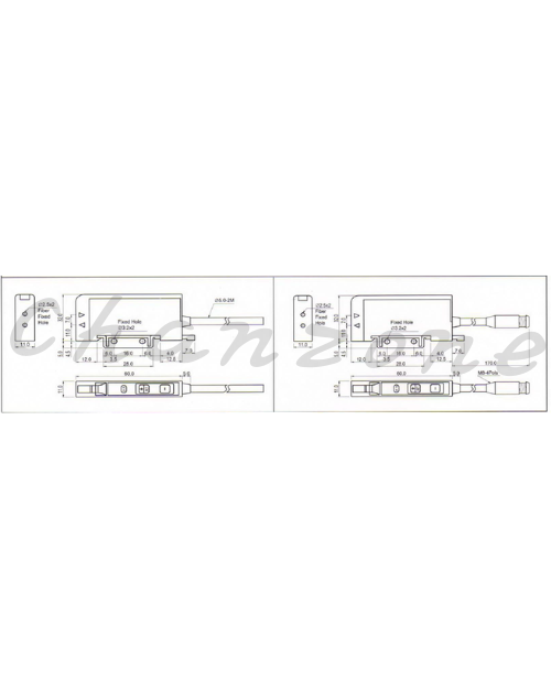 陽明電機 mF&FF系列-多功能按鍵設定/M8接頭型 光纖式光電傳感器 mF-06R-M8