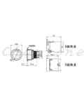 山河電機 ø30-SHB/SHD系列 平面平形/凸頭按鈕 SHBB-301P/SHBB-303P/SHDB-301P/SHDB-303P