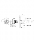 山河電機 ø30-SHB/SHD系列 平面短柄/長柄切替開關 SHBS-301P/SHBS-302P/SHDS-301P/SHDS-302P