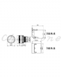山河電機 ø22-SHD系列/金屬固定圈接點座B型、D型共用 自動復歸照光按鈕開關 SHDI-221G/222G/223G/224G