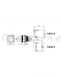 山河電機 ø22-SHD系列/金屬固定圈接點座B型、D型共用 錐型信號燈 SHDP-221G