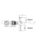 山河電機 ø22-SHD系列/金屬固定圈接點座B型、D型共用 切替開關 SHDS-221G/222G
