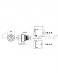 山河電機 ø30-SHB/SHD系列 平面短柄/長柄切替開關 SHBS-301P/SHBS-302P/SHDS-301P/SHDS-302P