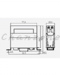 陽明電機 SSR-K-DD系列-標準型/鋁軌式DC to DC 單相散熱座一體成型固態模組 SSR-K25DD